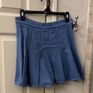Elegant Denim Blue Skater Skirt